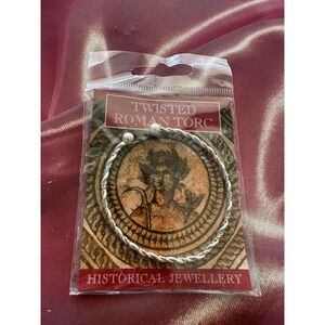 Westair Twisted Roman Torc Bracelet Silver Tone Historical Jewelry England